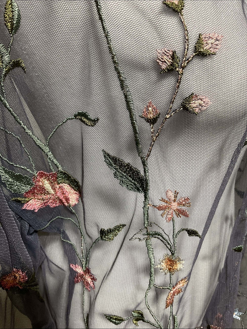 Lucky Brand Sheer Embroidered Blouse - Picture 11 of 11